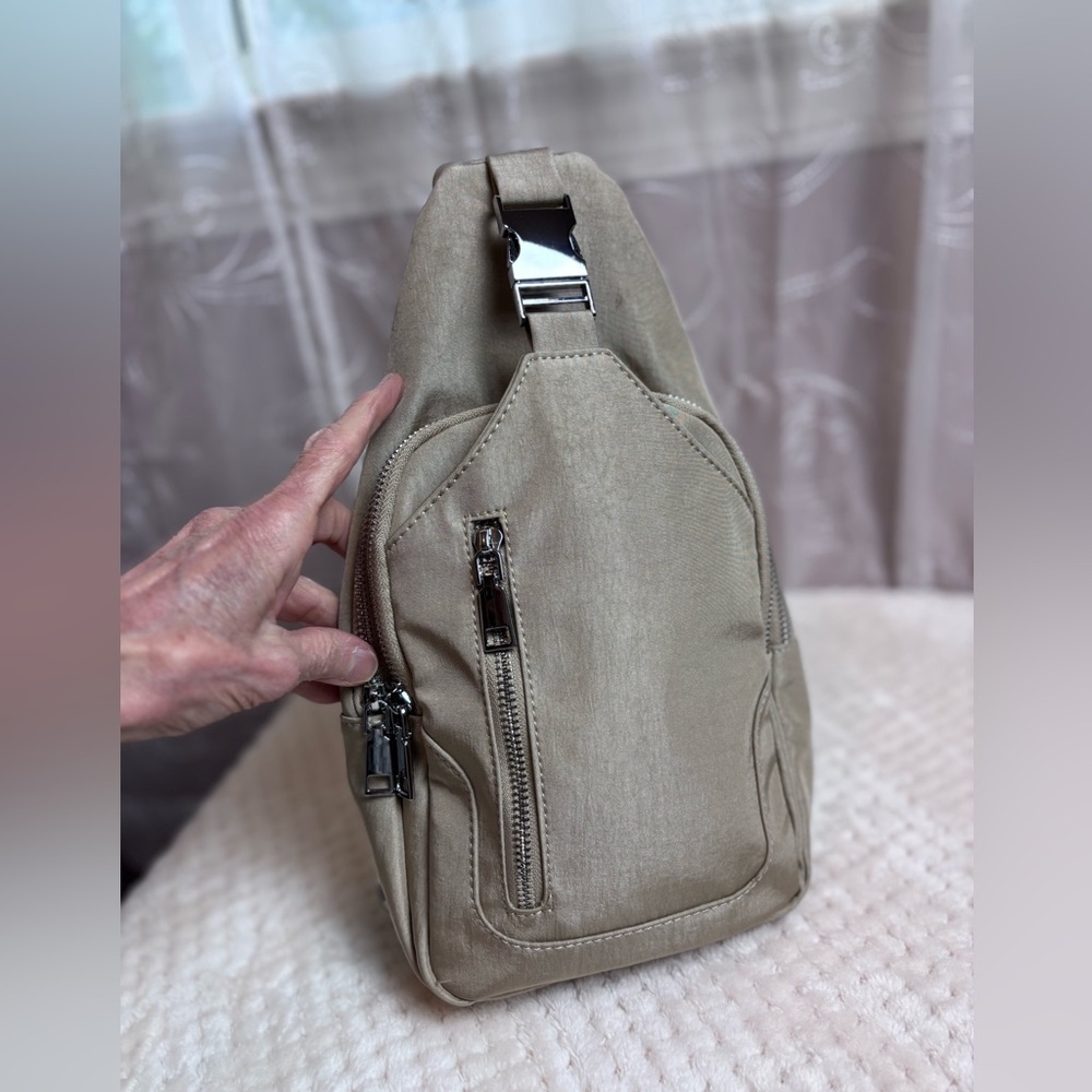 Madison West Los Angeles Nylon Sling Bag w/Adjustable Strap